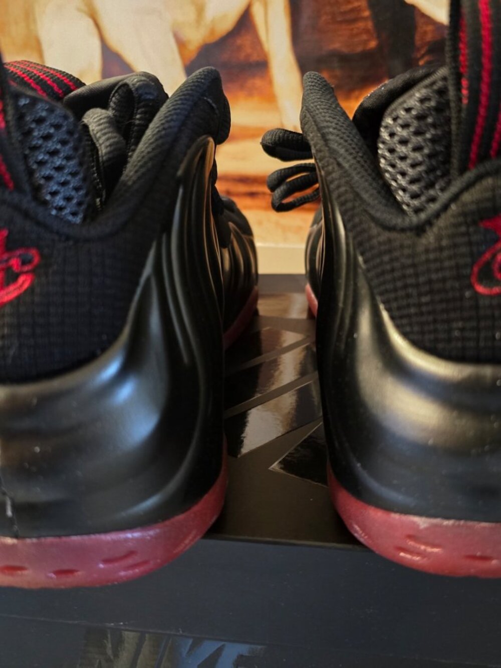 Nike Air Foamposite One Shoes Black Varsity Red IB2219-001 Men's Size 10 US NEW - Picture 7 of 15